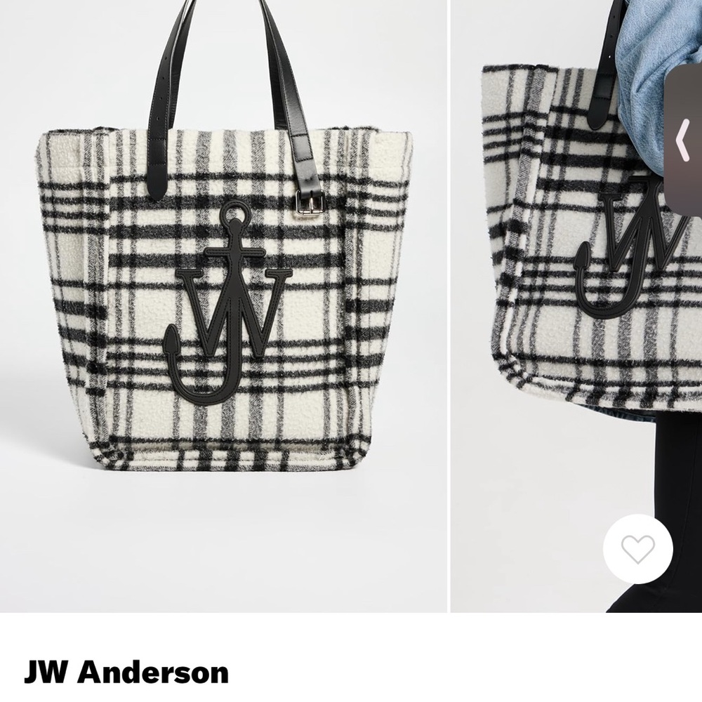 NWT! JW ANDERSON Monochrome Checkered Tote